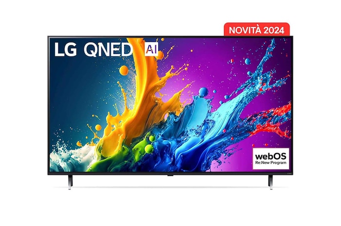 Immagine frontale del TV con la scritta Novità 2024.