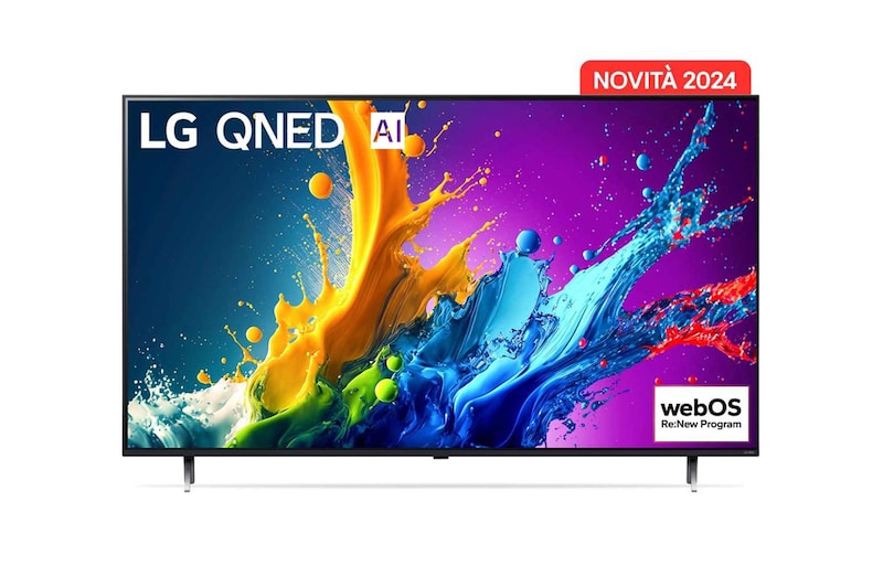 Immagine frontale del TV con la scritta Novità 2024.