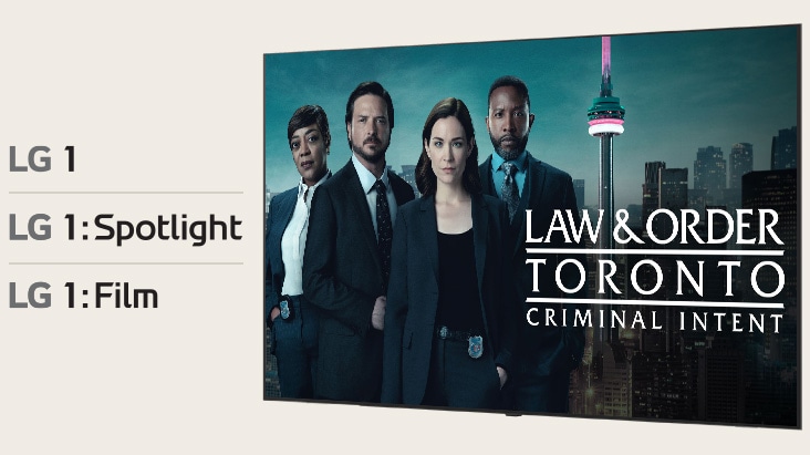 Miniatura del programma TV visualizzata sul lato destro dello schermo, che rappresenta il servizio di streaming gratuito di LG 1 con serie TV di successo, programmi per famiglie e anteprime esclusive curate da LG.