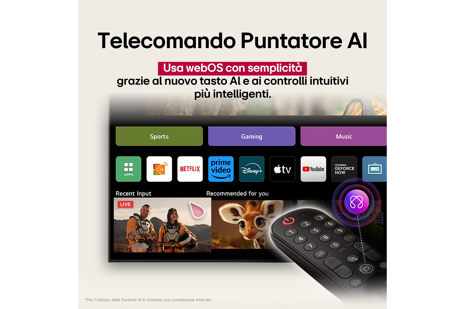 Telecomando puntatore AI TV Nanocell  86NANO81A6A