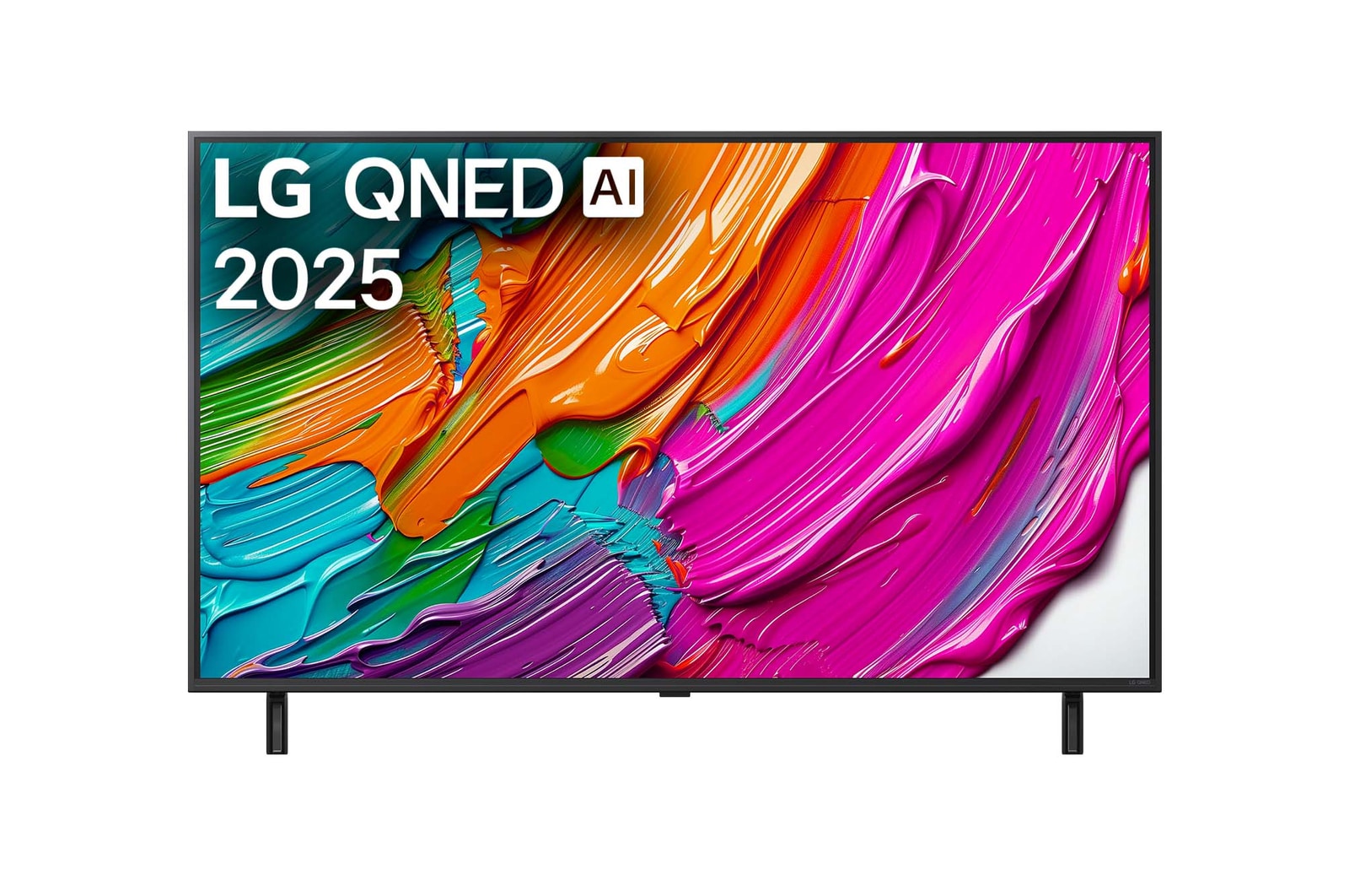 Vista frontale di TV 50 pollici LG QNED AI QNED8E 4K Smart TV 2025 50QNED8EA6B