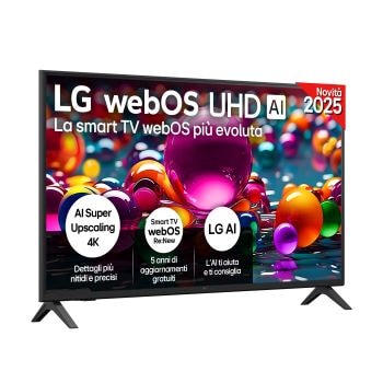 Foto frontale del TV LG AU75 {screen size}