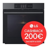 Forno a vapore InstaView | 76L Classe A++ | Display 4,3", Air Fry, Air Sous Vide, Pizza, EasyClean, Pirolisi, Wi-Fi | Nero