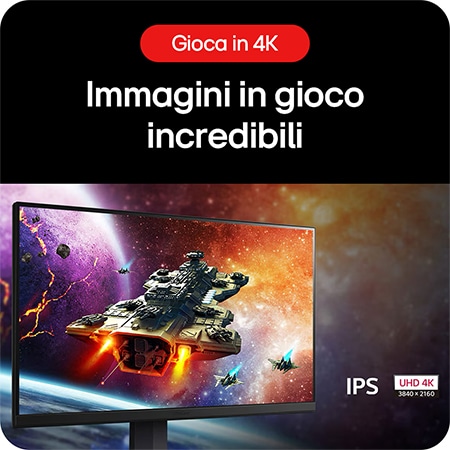 Monitor LG UltraGear 27GR93U-B mostra immagini di gioco incredibili: risoluzione UHD 4K (3840x2160) su pannello IPS per una grafica dettagliata.