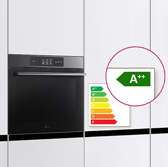 Immagine del forno con l'etichetta energetica A++ applicata