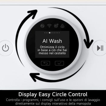Display Easy Circle Control asciugatrice LG RHX7010TLB