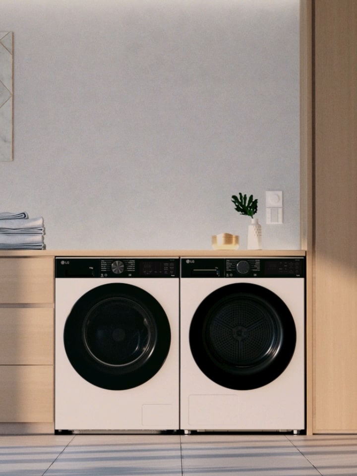 Un video che mostra nel dettaglio l'asciguatrice LG, includendo sia l'interno del cestello cestello che il panello con display