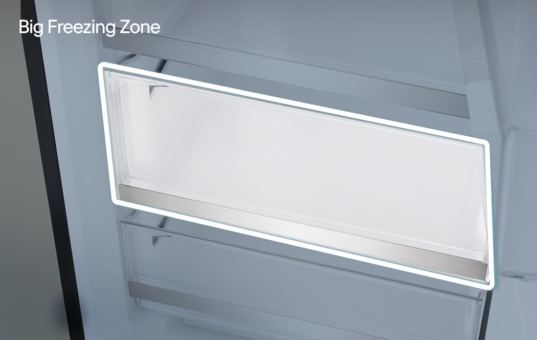 Immagine che mostra l'area Big Freezing Zone dentro il frigorifero