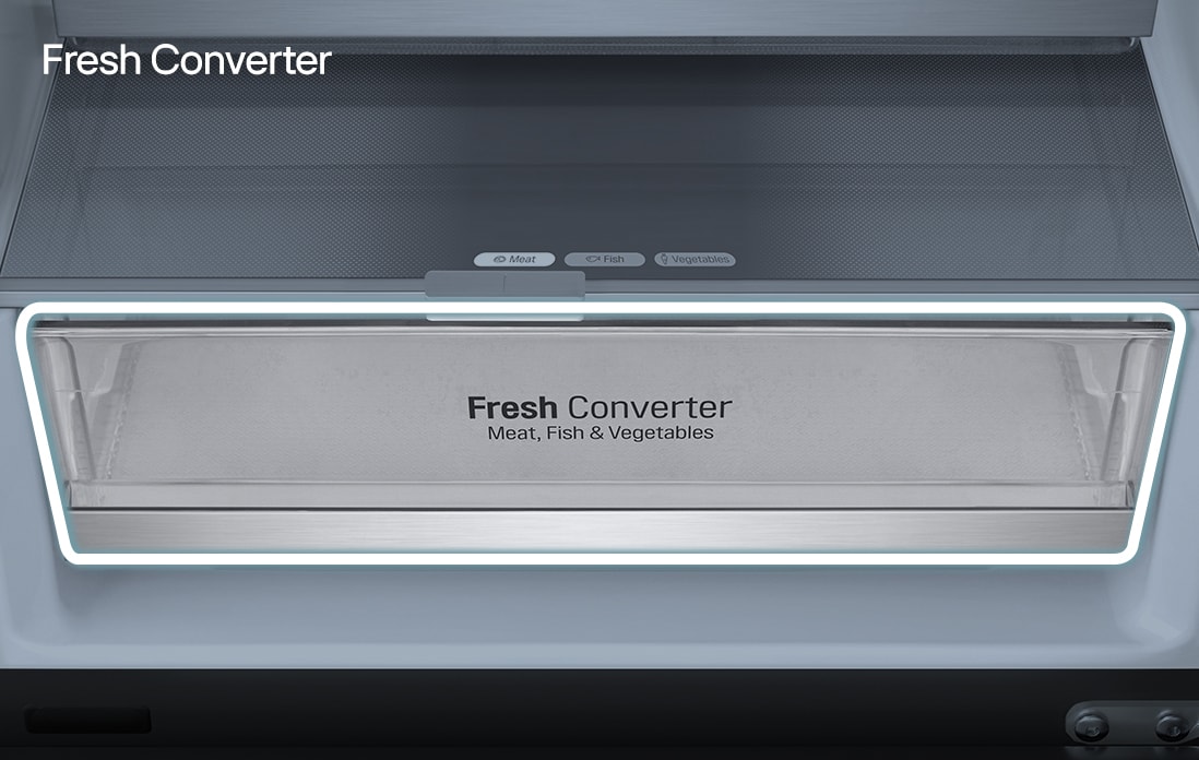 Immagine che mostra l'area Fresh converter dentro il frigorifero