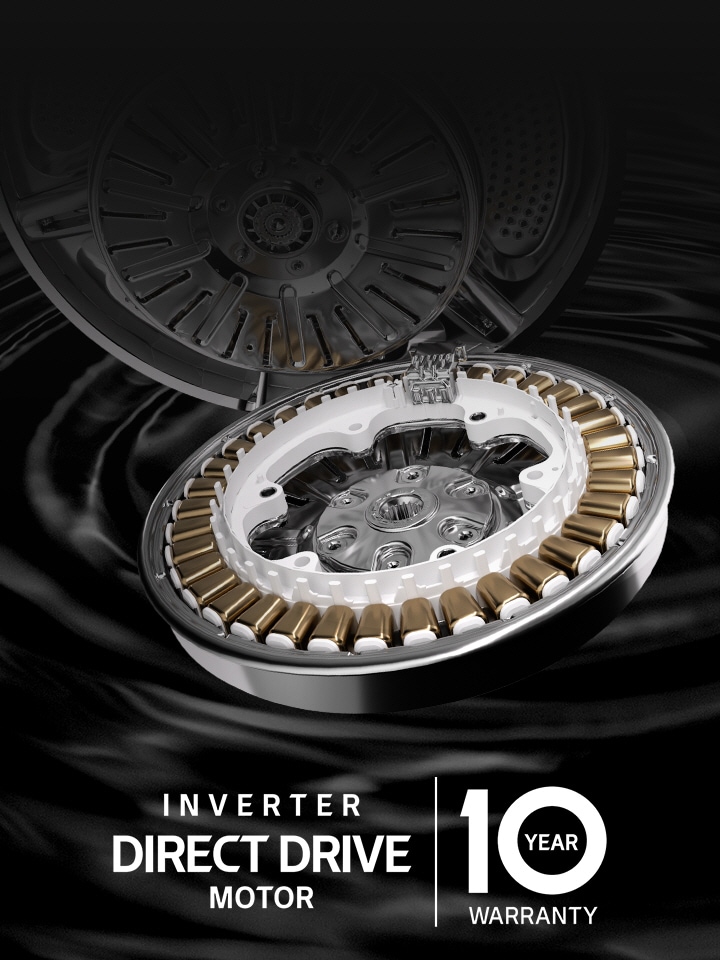 Immagine con un motore direct drive su uno sfondo nero