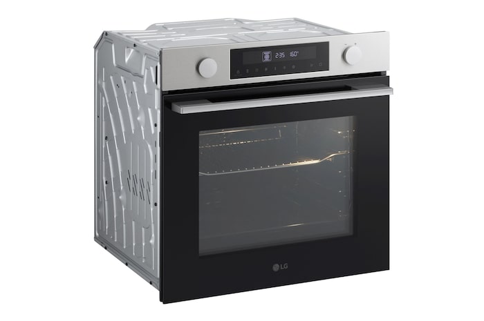 Vista a tre quarti del forno rivolto verso destra