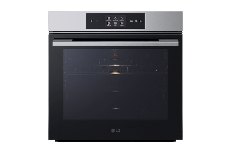Vista frontale di Forno a vapore InstaView | 76L Classe A++ | Display 4,3", Air Fry, Air Sous Vide, Pizza, EasyClean, Pirolisi, Wi-Fi | Nero WS9D7651WS