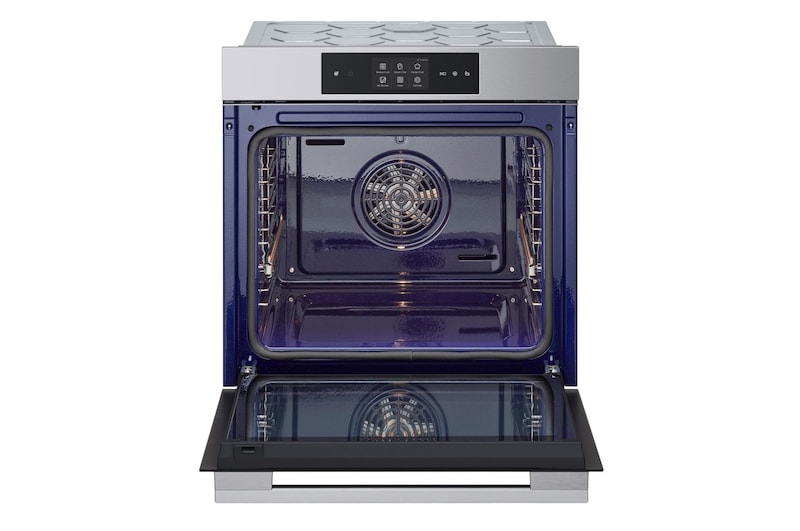 Foto frontale del forno con sportello aperto LG WS9D7651WS