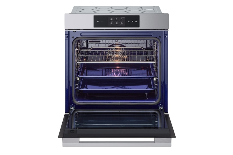 Foto frontale del forno con sportello aperto LG WS9D7651WS