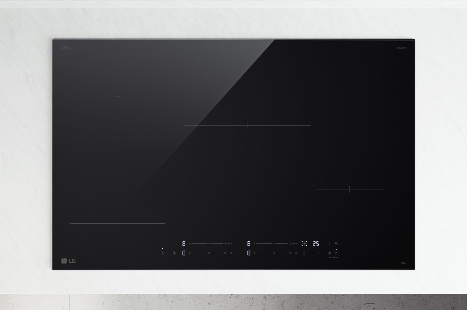 Foto frontale del piano cottura LG CBIZ3035B