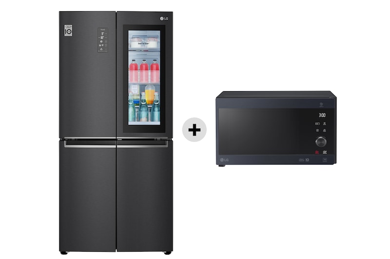 LG Offerta Kit Esclusivo: Frigorifero Multidoor Slim InstaView Door-in-Door Classe E, 530L + Microonde NeoChef 25 litri, potenza 1000W, GMQ844MC5E.MH6565