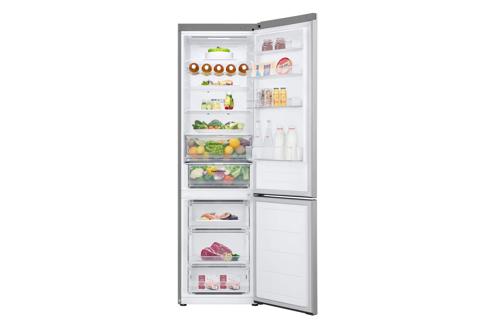 Front view with Door open food