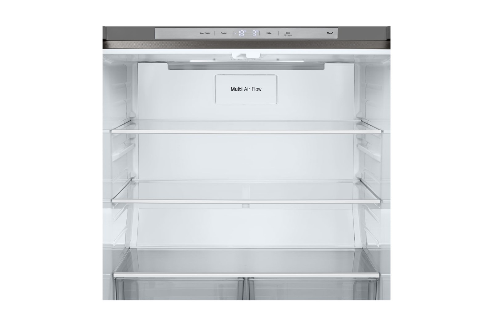 Dettaglio della bocchetta di ventilazione DoorCooling+ e del display