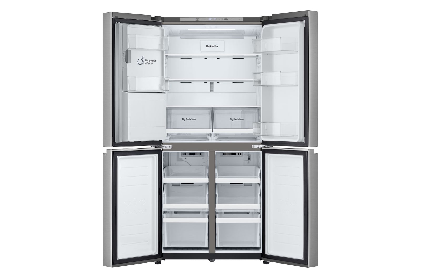 Frigorifero aperto vuoto