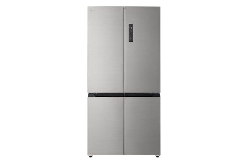 Vista frontale di Frigorifero Multidoor | Classe E, 600L | Total No Frost, Cassetto Fresh Switch, Ripiani in vetro temperato | Silver GMM42PYBEH