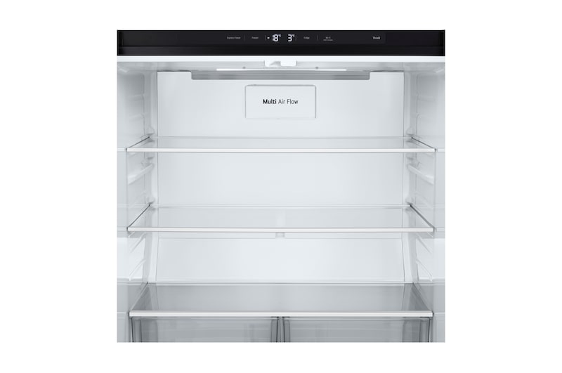 Dettaglio del display e della parte superiore del frigorifero