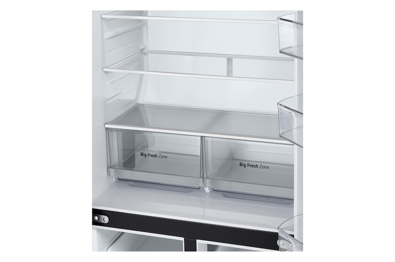 Dettaglio dei cassetti del frigo