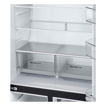 Dettaglio dei cassetti del frigo