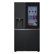 Vorderseite von Side-by-Side Kühlschrank mit InstaView® (EEK E, 635L, 179,1cm hoch) mit Eis-, Crushed Ice- und Wasserspender & internem Wassertank | GSGV81EPLL GSGV81EPLL