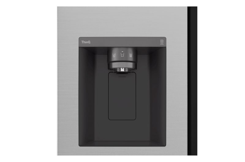 Dettaglio del dispenser di acqua e ghiaccio