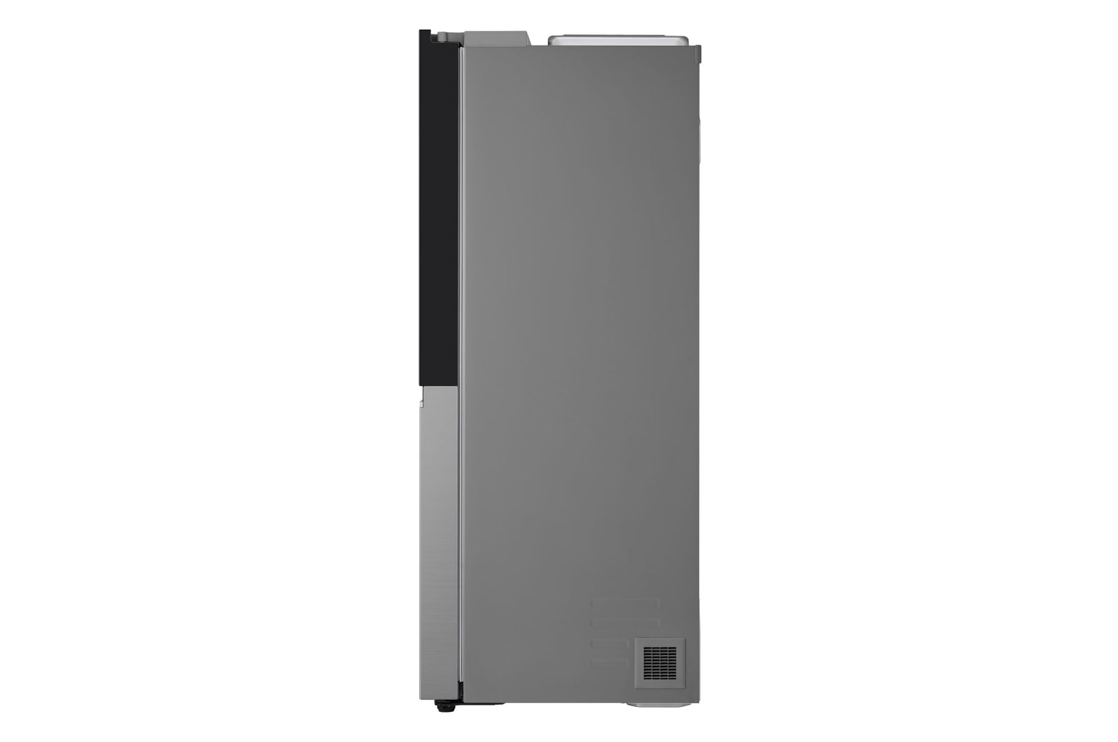 Vista laterale verso sinistra del frigo