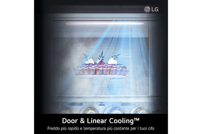 LG Frigorifero Side-by-Side Door-in-Door | Classe E, 635L | Wi-Fi, Dispenser senza allaccio, UVnano, No frost | Inox, GSJV91PZAE