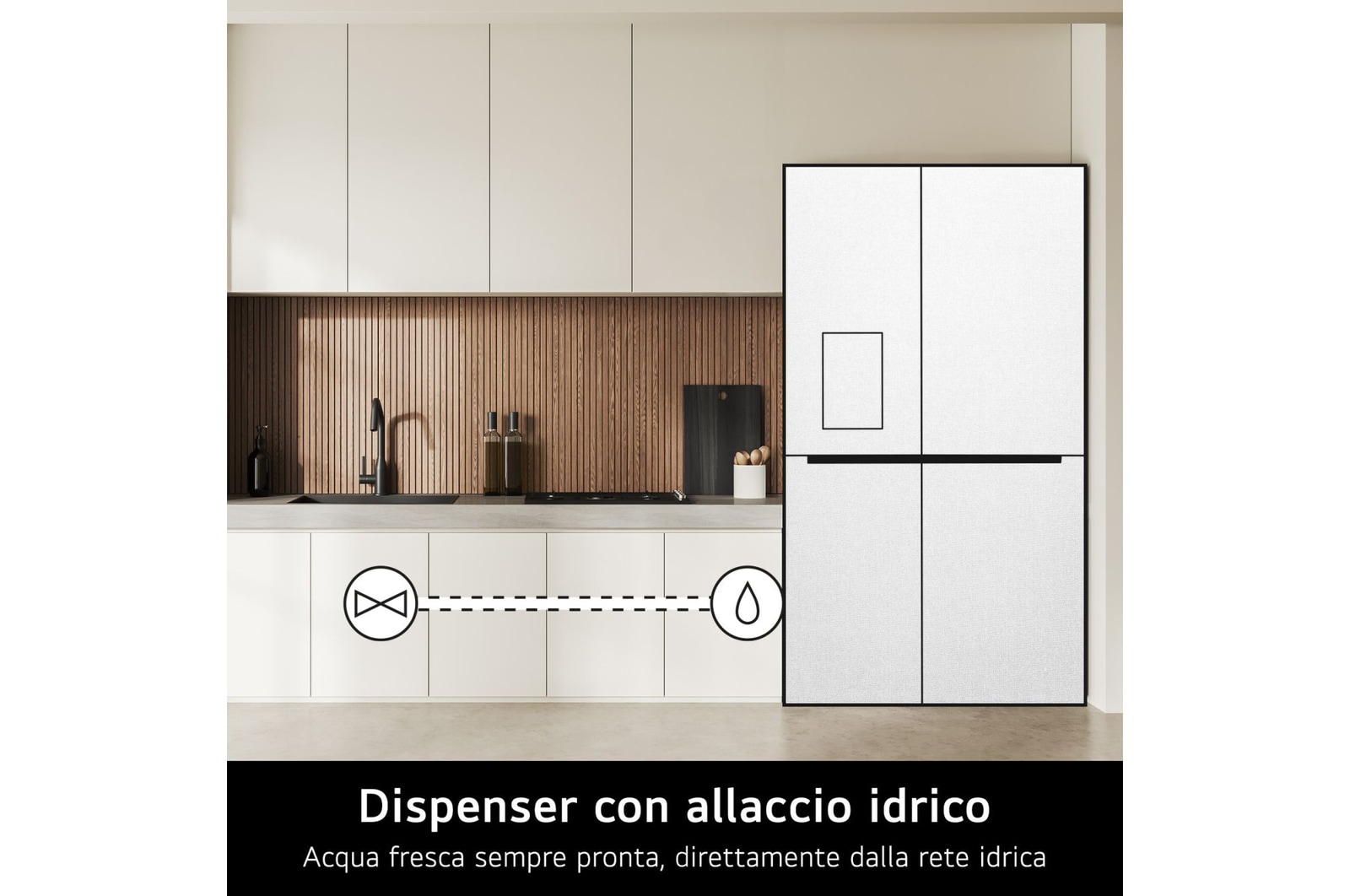 Caratteristica Dispenser con allaccio idrico