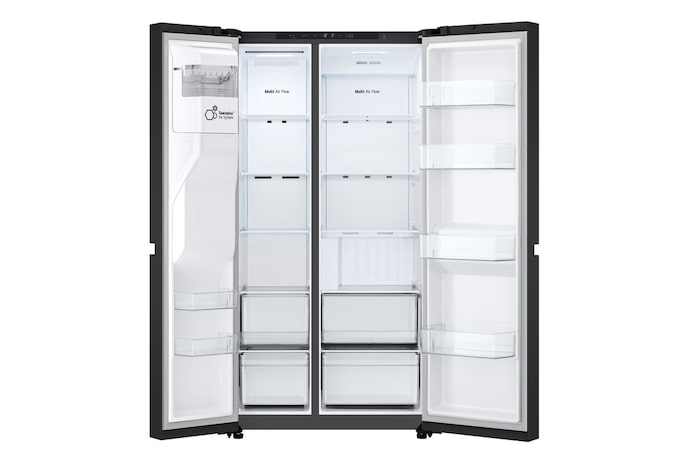 Dettaglio del dispenser di acqua e ghiaccio