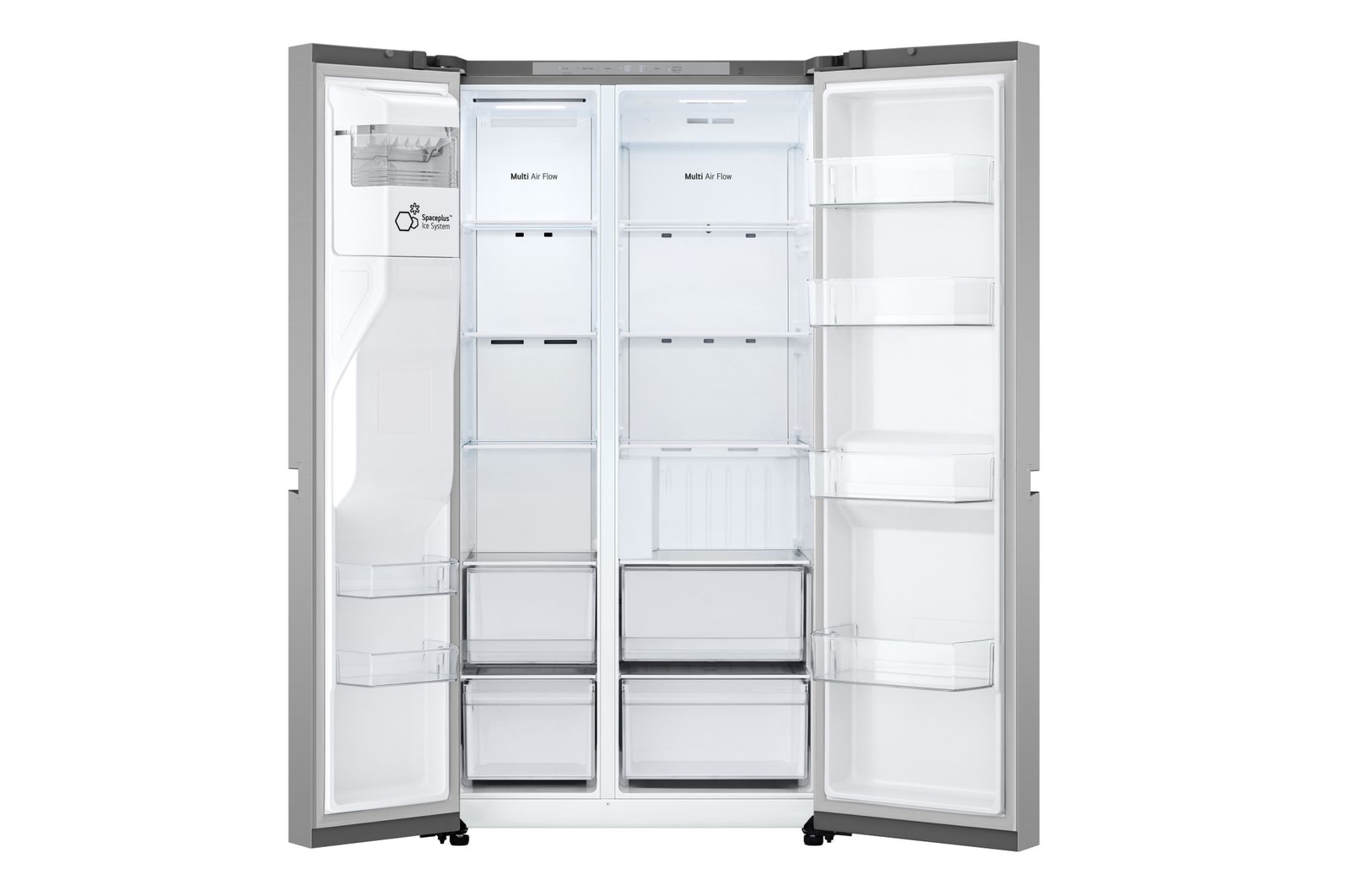 Frigorifero aperto vuoto