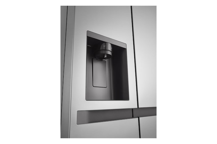 Dettaglio del dispenser di acqua e ghiaccio