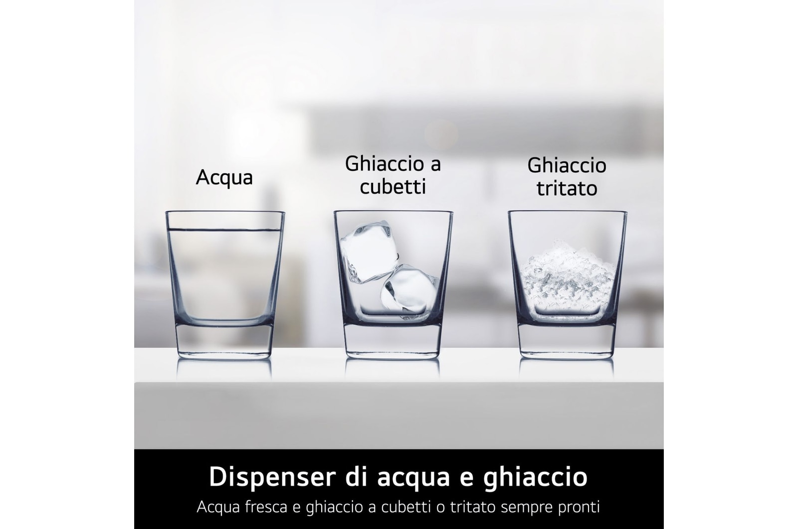 Caratteristica Dispenser di acqua e ghiaccio
