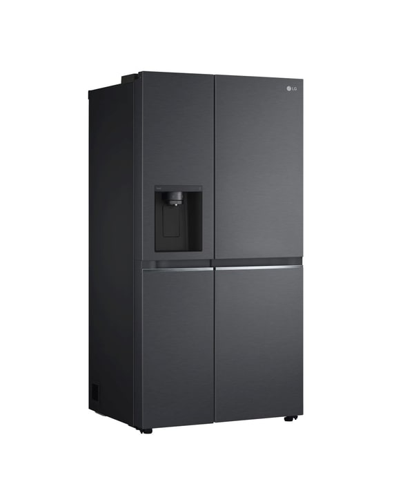 LG Frigorifero Side-by-Side | Classe D, 635L | Wi-Fi, Dispenser acqua e ghiaccio senza allaccio, Smart Diagnosis,No frost | Nero, GSLV71MCTD