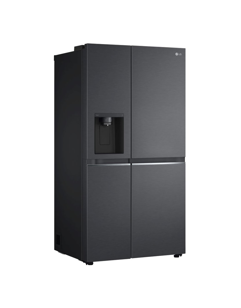 LG Frigorifero Side-by-Side | Classe D, 635L | Wi-Fi, Dispenser acqua e ghiaccio senza allaccio, Smart Diagnosis,No frost | Nero, GSLV71MCTD