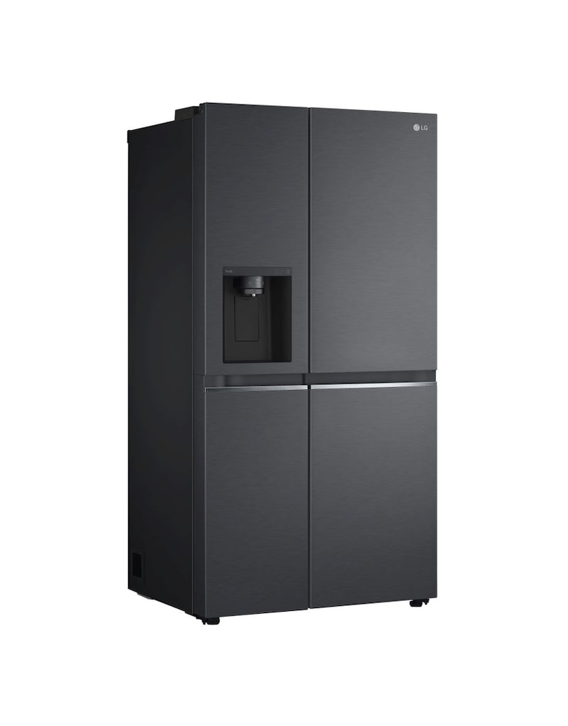 LG Frigorifero Side-by-Side | Classe D, 635L | Wi-Fi, Dispenser acqua e ghiaccio senza allaccio, Smart Diagnosis,No frost | Nero, GSLV71MCTD