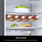 LG Frigorifero Side-by-Side | Classe D, 635L | Wi-Fi, Dispenser con allaccio, UVnano, No frost | Inox, GSLV90PZAD