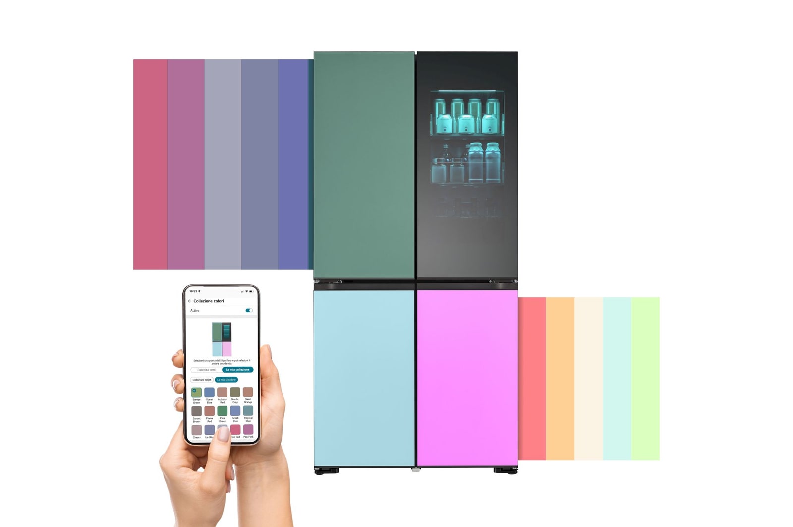 Foto frontale del frigorifero LG GMV960NNME