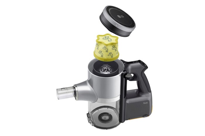 Dettaglio dei filtri rimovibili dell'aspirapolvere a9k-core3s