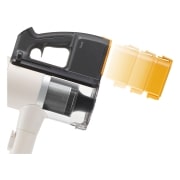 Dettaglio dell'aspirapolvere a9k-lite1c in cui si vede l'estrazione della batteria