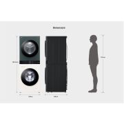 Dettaglio delle dimensioni con accanto una persona