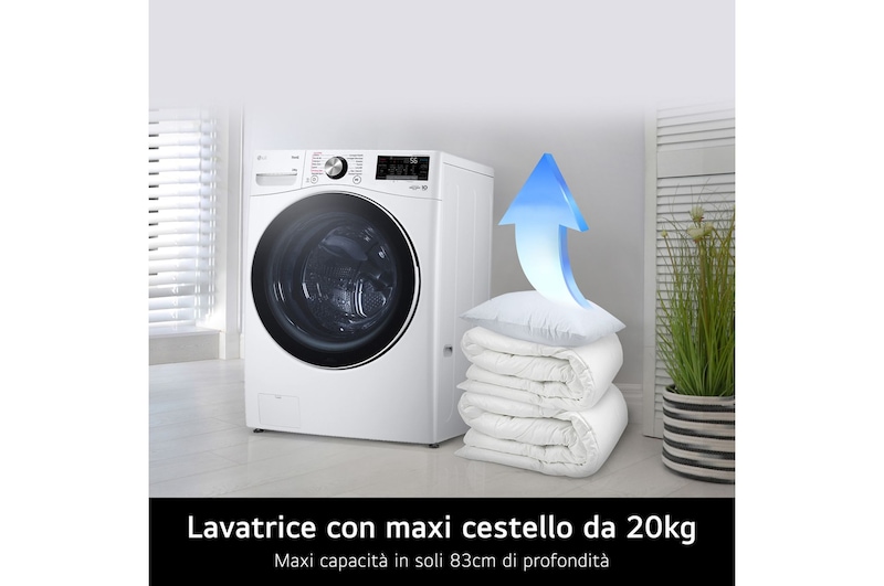 Caratteristica Lavatrice con maxi cestello da 20kg