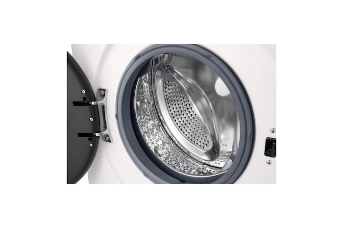 Dettaglio interno del cestello lavatrice LG F2NX10S7NWB.