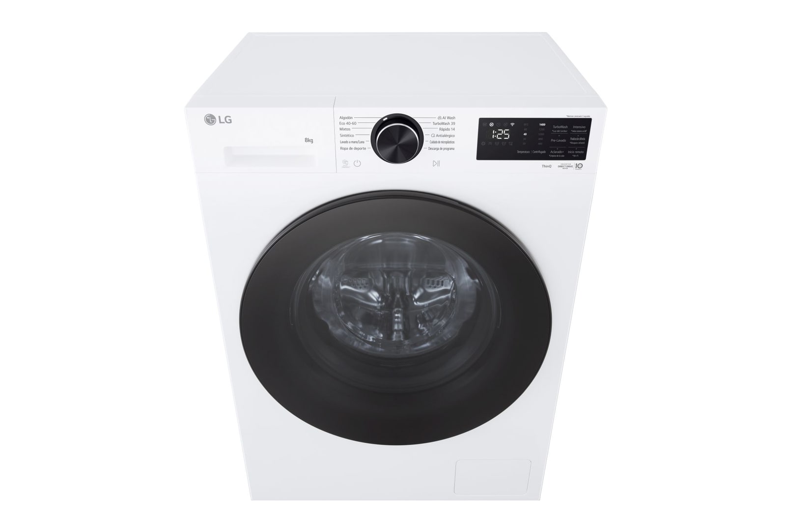 Immagine frontale dall'alto lavatrice LG F2NX50S8TLB Serie X5 Classe A-30%