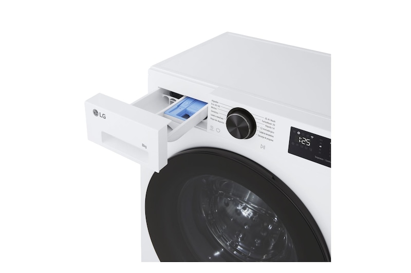 Foto vaschetta del detersivo aperto lavatrice LG F2NX50S8TLB