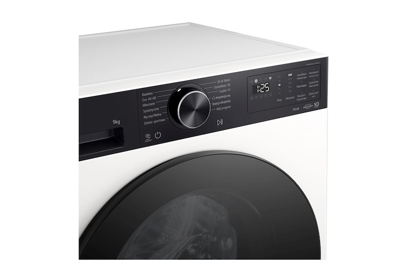 Dettagli comandi frontali lavatrice lavatrice Immagine frontale della lavatrice LG F2NX50S9THB Slim 9kg Serie X5 Classe A