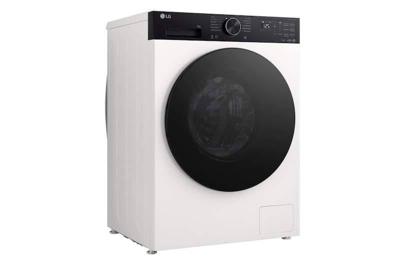 Foto con vista diagonale lavatrice Immagine frontale della lavatrice LG F2NX50S9THB Slim 9kg Serie X5 Classe A